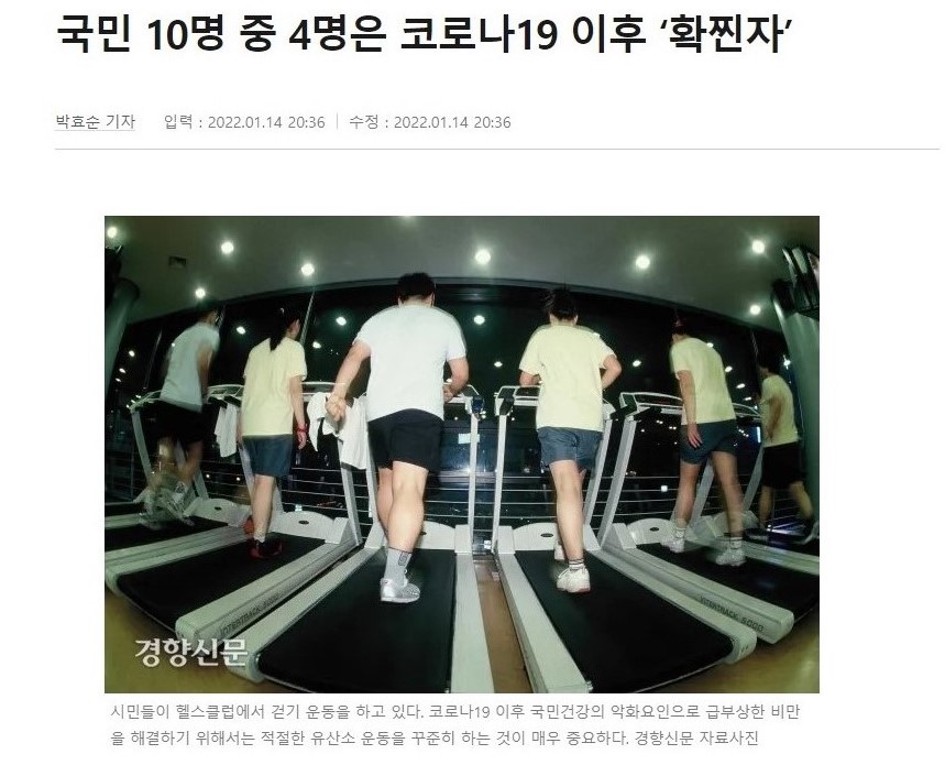 국민 10명 중 4명은 코로나19 이후 ‘확찐자’ 